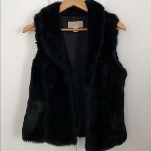 Michael Kors black fur vest